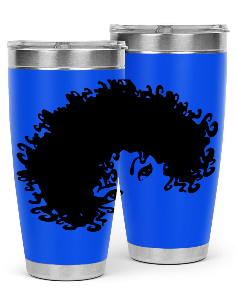 Black Women - Queen 50# Tumbler showcasing a stylish design with double wall vacuum stainless steel and vibrant print.