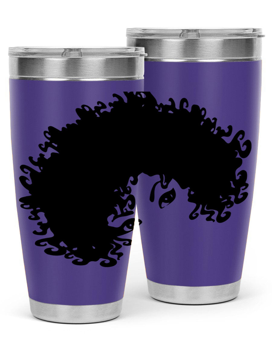 Black Women - Queen 50# Tumbler showcasing a stylish design with double wall vacuum stainless steel and vibrant print.