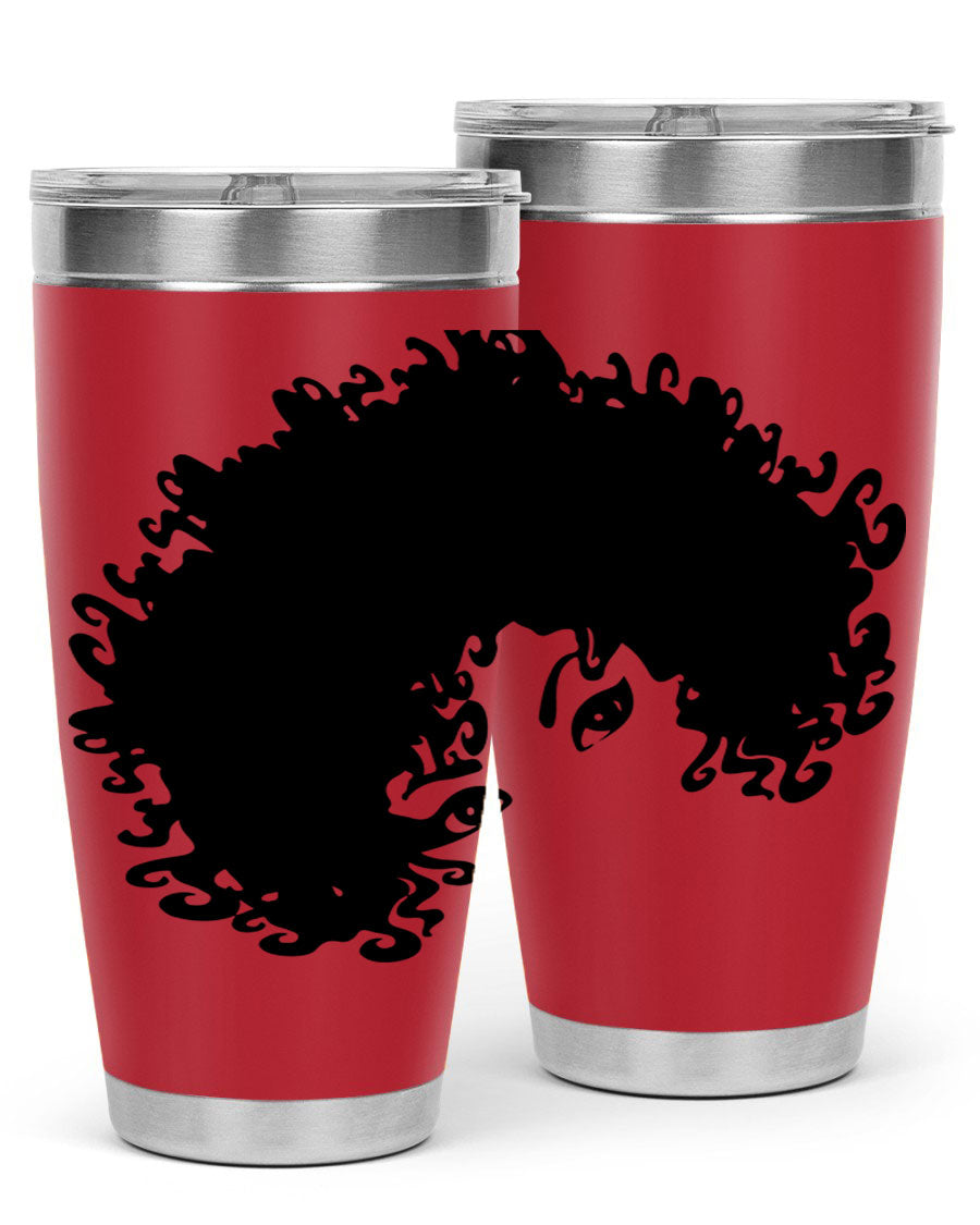 Black Women - Queen 50# Tumbler showcasing a stylish design with double wall vacuum stainless steel and vibrant print.