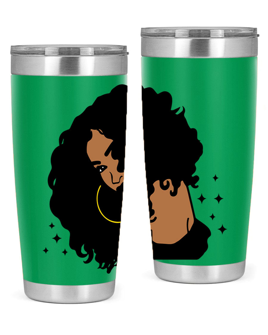 Black Women - Queen 54# Tumbler showcasing a stylish design with double wall vacuum insulation, perfect for hot and cold beverages.