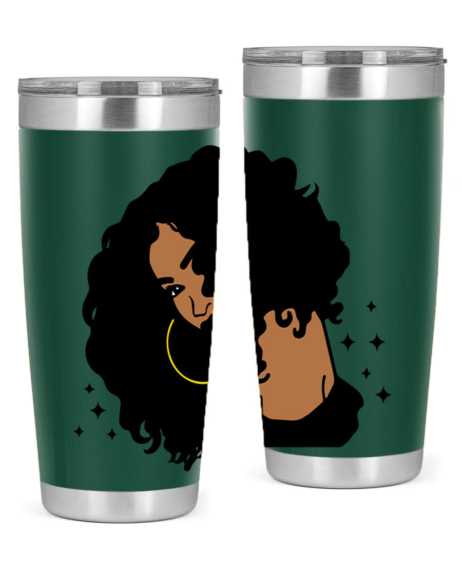 Black Women - Queen 54# Tumbler showcasing a stylish design with double wall vacuum insulation, perfect for hot and cold beverages.