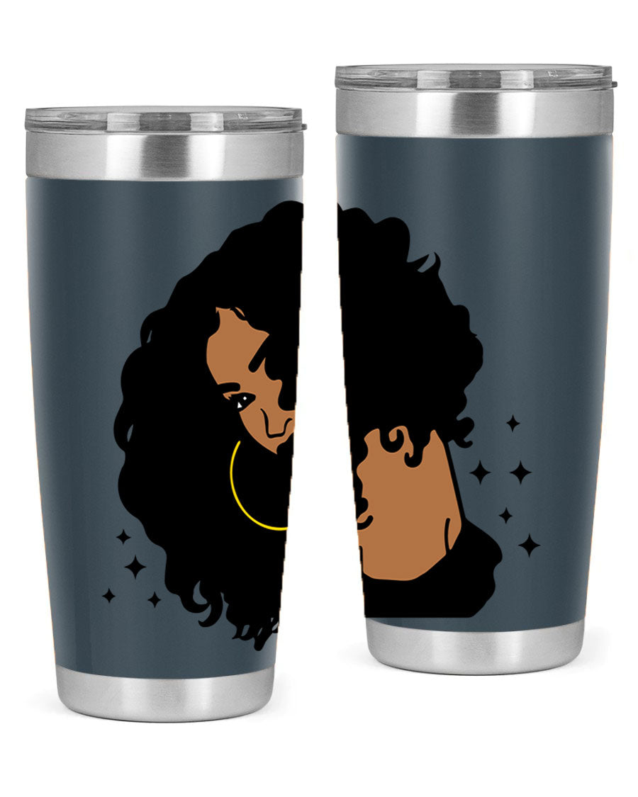 Black Women - Queen 54# Tumbler showcasing a stylish design with double wall vacuum insulation, perfect for hot and cold beverages.