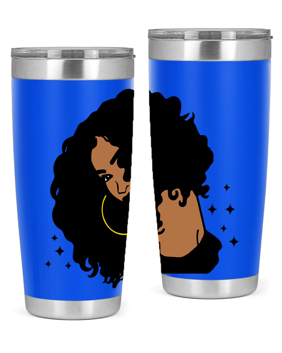 Black Women - Queen 54# Tumbler showcasing a stylish design with double wall vacuum insulation, perfect for hot and cold beverages.