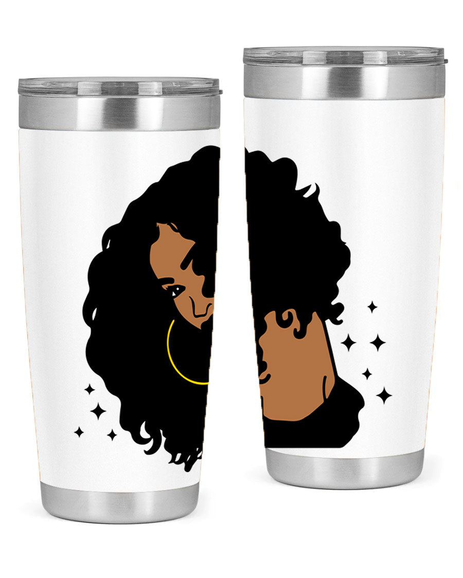 Black Women - Queen 54# Tumbler showcasing a stylish design with double wall vacuum insulation, perfect for hot and cold beverages.