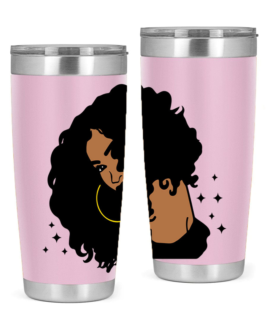 Black Women - Queen 54# Tumbler showcasing a stylish design with double wall vacuum insulation, perfect for hot and cold beverages.