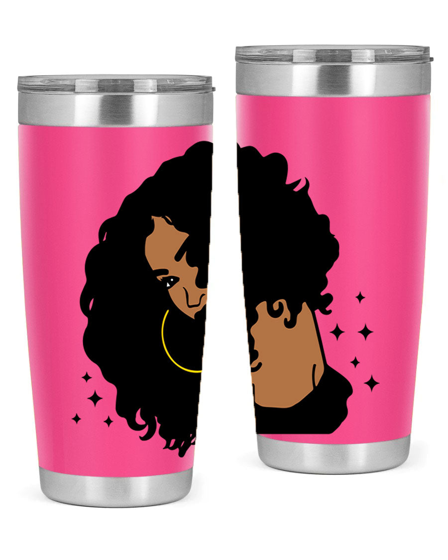 Black Women - Queen 54# Tumbler showcasing a stylish design with double wall vacuum insulation, perfect for hot and cold beverages.