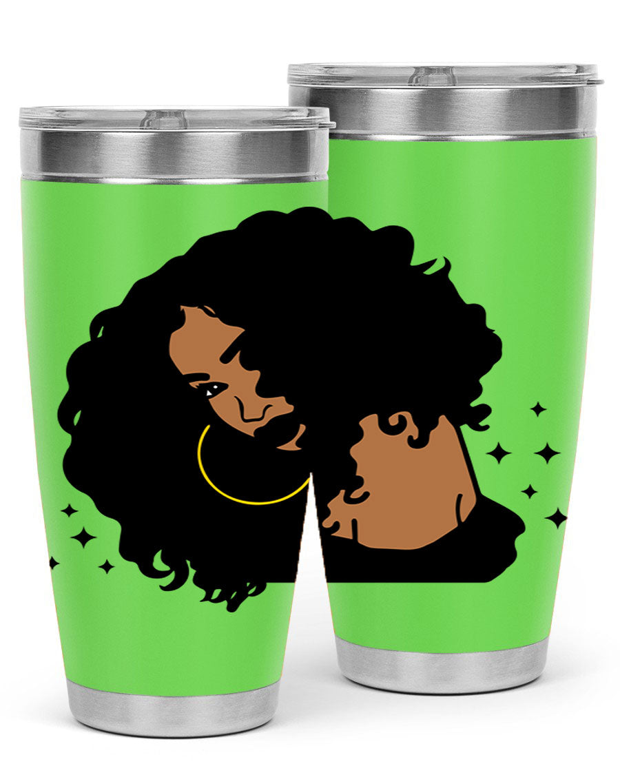 Black Women - Queen 54# Tumbler showcasing a stylish design with double wall vacuum insulation, perfect for hot and cold beverages.