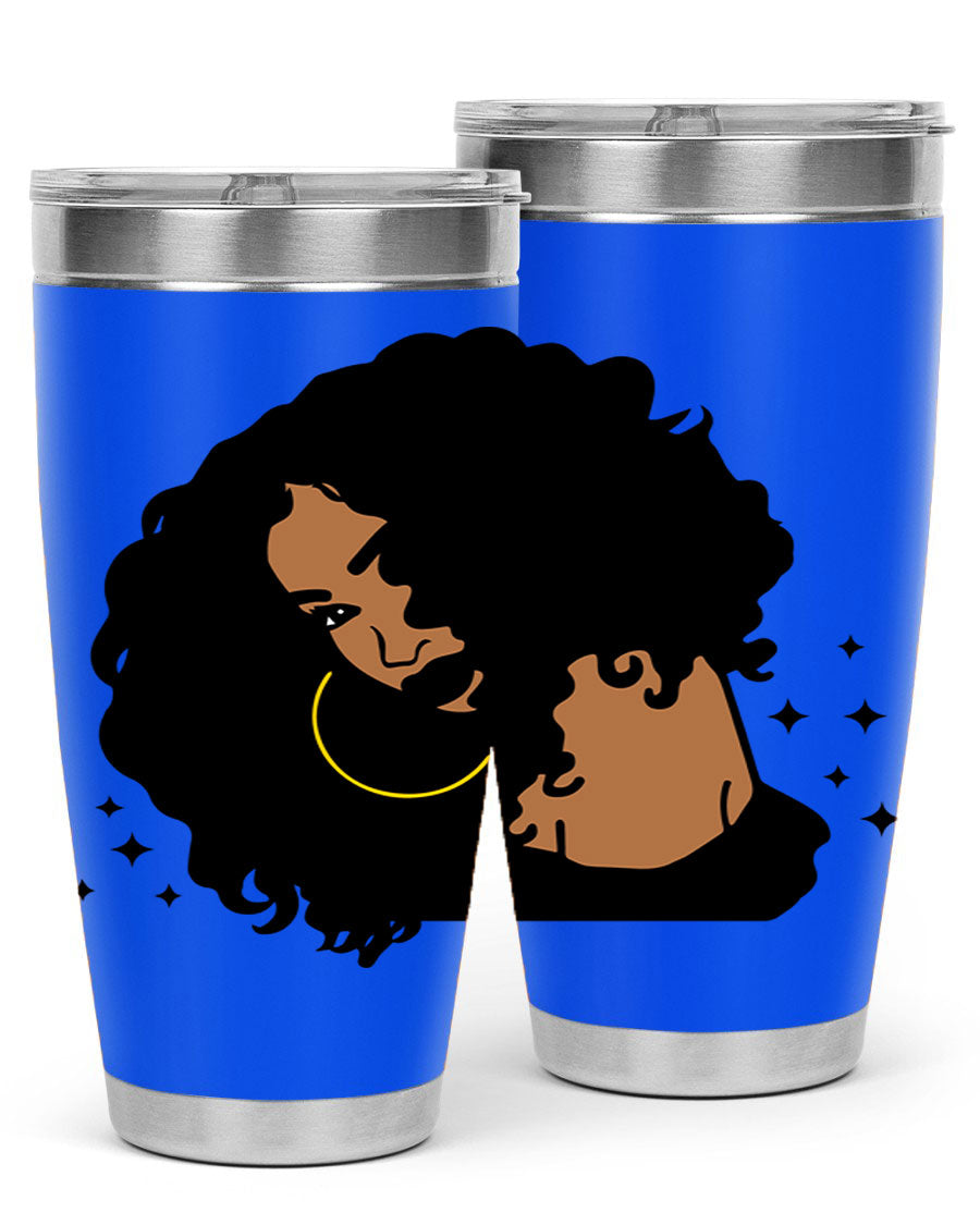 Black Women - Queen 54# Tumbler showcasing a stylish design with double wall vacuum insulation, perfect for hot and cold beverages.