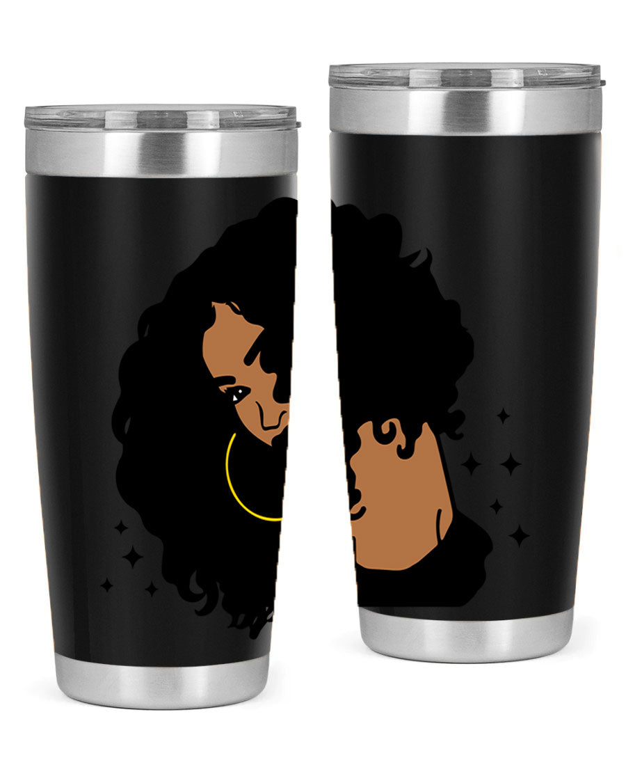 Black Women - Queen 54# Tumbler showcasing a stylish design with double wall vacuum insulation, perfect for hot and cold beverages.