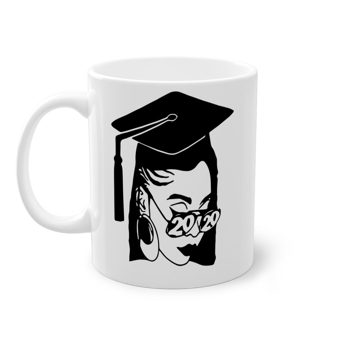 Black Women - Queen Mug featuring a two-tone design with a colored handle and glossy finish, perfect for coffee or tea.