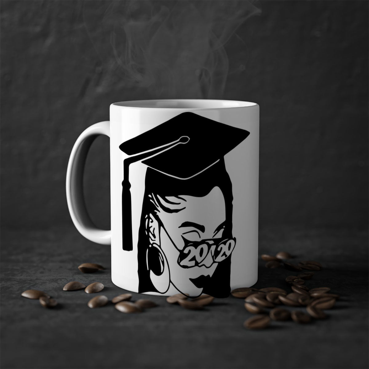 Black Women - Queen Mug featuring a two-tone design with a colored handle and glossy finish, perfect for coffee or tea.