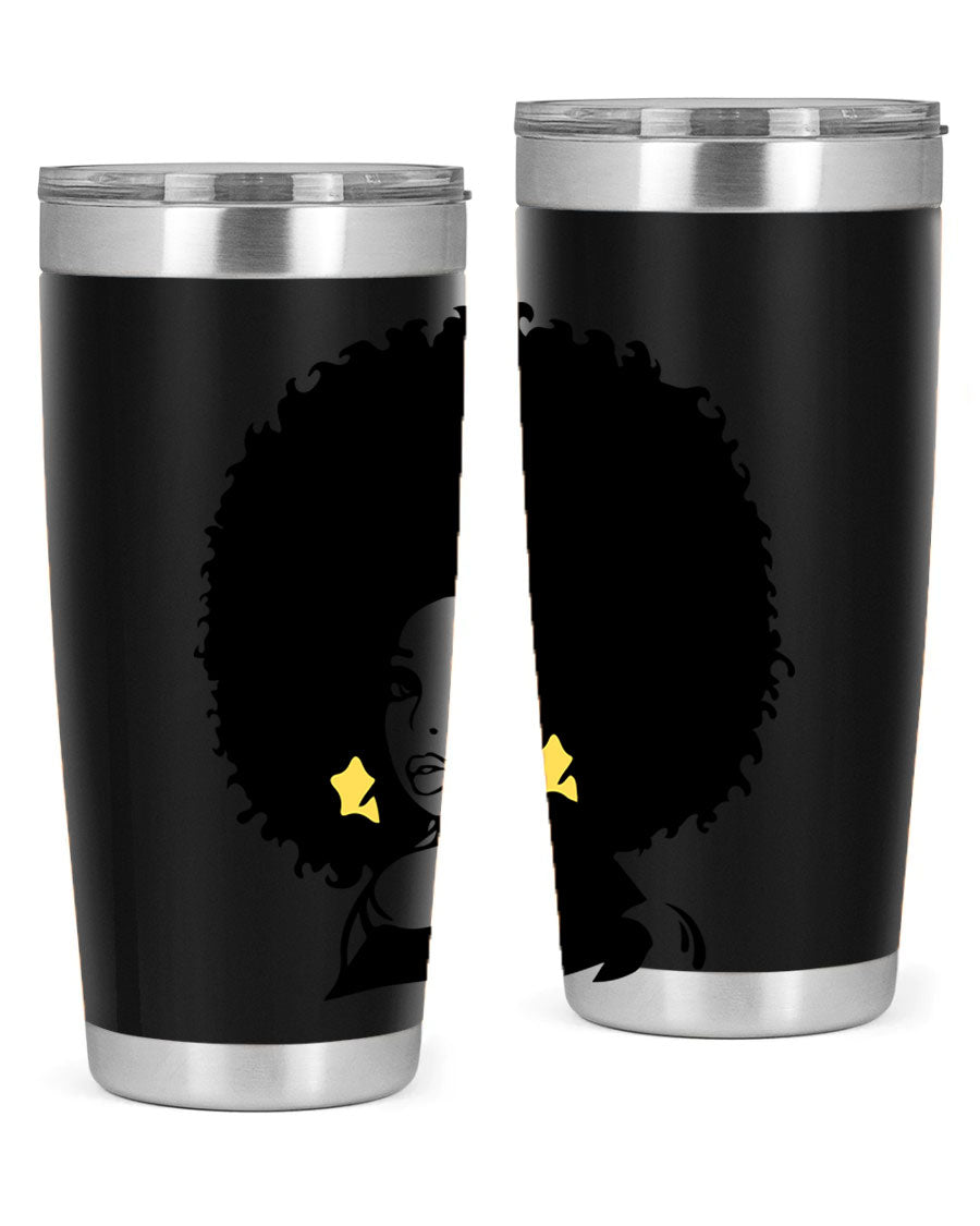 Black Women - Queen 20oz and 30oz tumblers featuring a stylish design, made from stainless steel with copper lining.