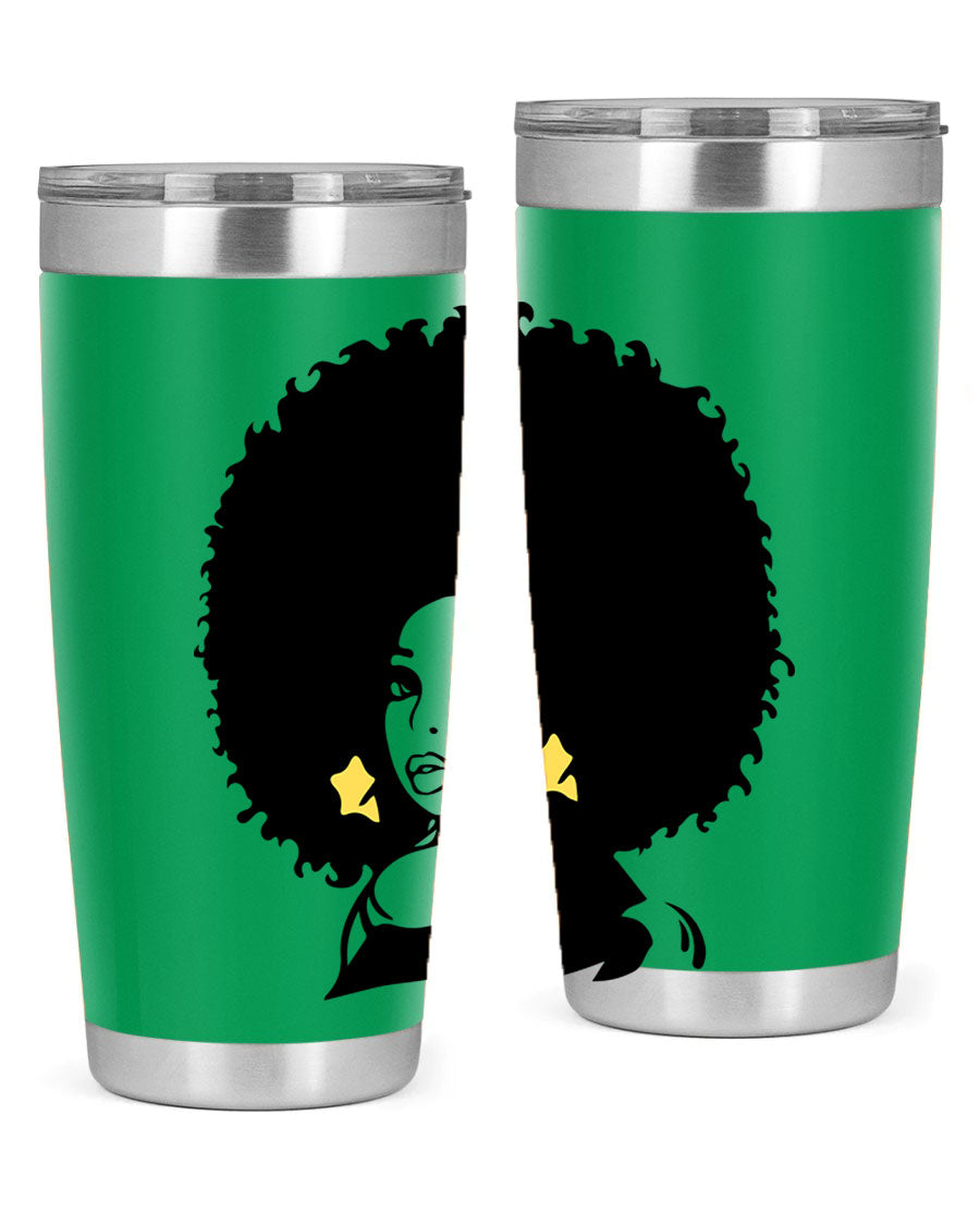 Black Women - Queen 20oz and 30oz tumblers featuring a stylish design, made from stainless steel with copper lining.