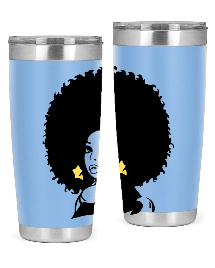 Black Women - Queen 20oz and 30oz tumblers featuring a stylish design, made from stainless steel with copper lining.