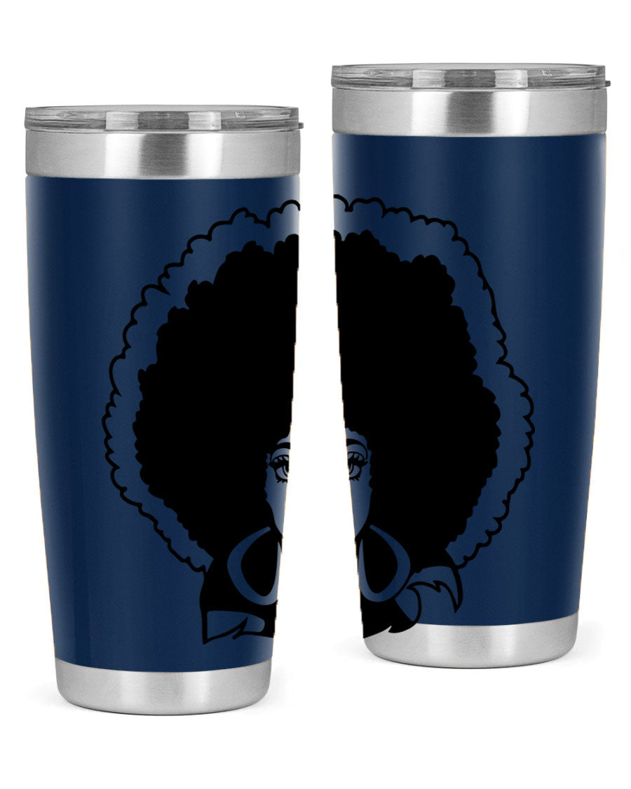 Black Women - Queen 60# Tumbler showcasing a stylish design with double wall vacuum insulation, perfect for hot and cold beverages.