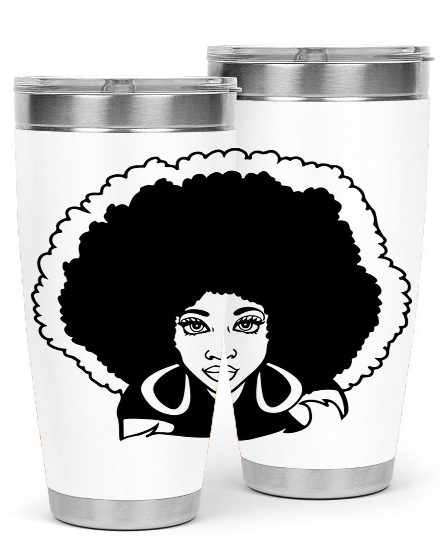 Black Women - Queen 60# Tumbler showcasing a stylish design with double wall vacuum insulation, perfect for hot and cold beverages.