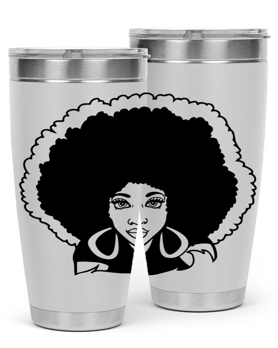 Black Women - Queen 60# Tumbler showcasing a stylish design with double wall vacuum insulation, perfect for hot and cold beverages.