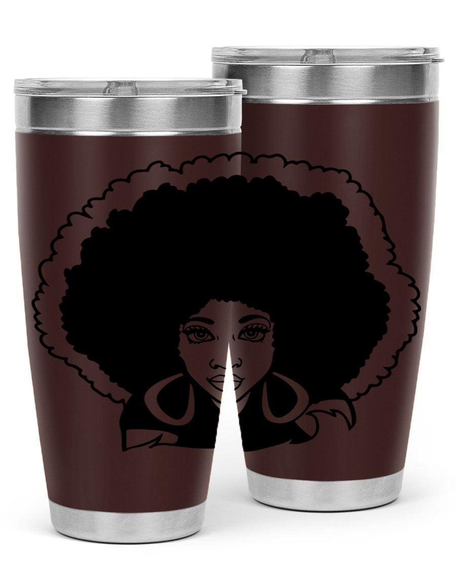 Black Women - Queen 60# Tumbler showcasing a stylish design with double wall vacuum insulation, perfect for hot and cold beverages.