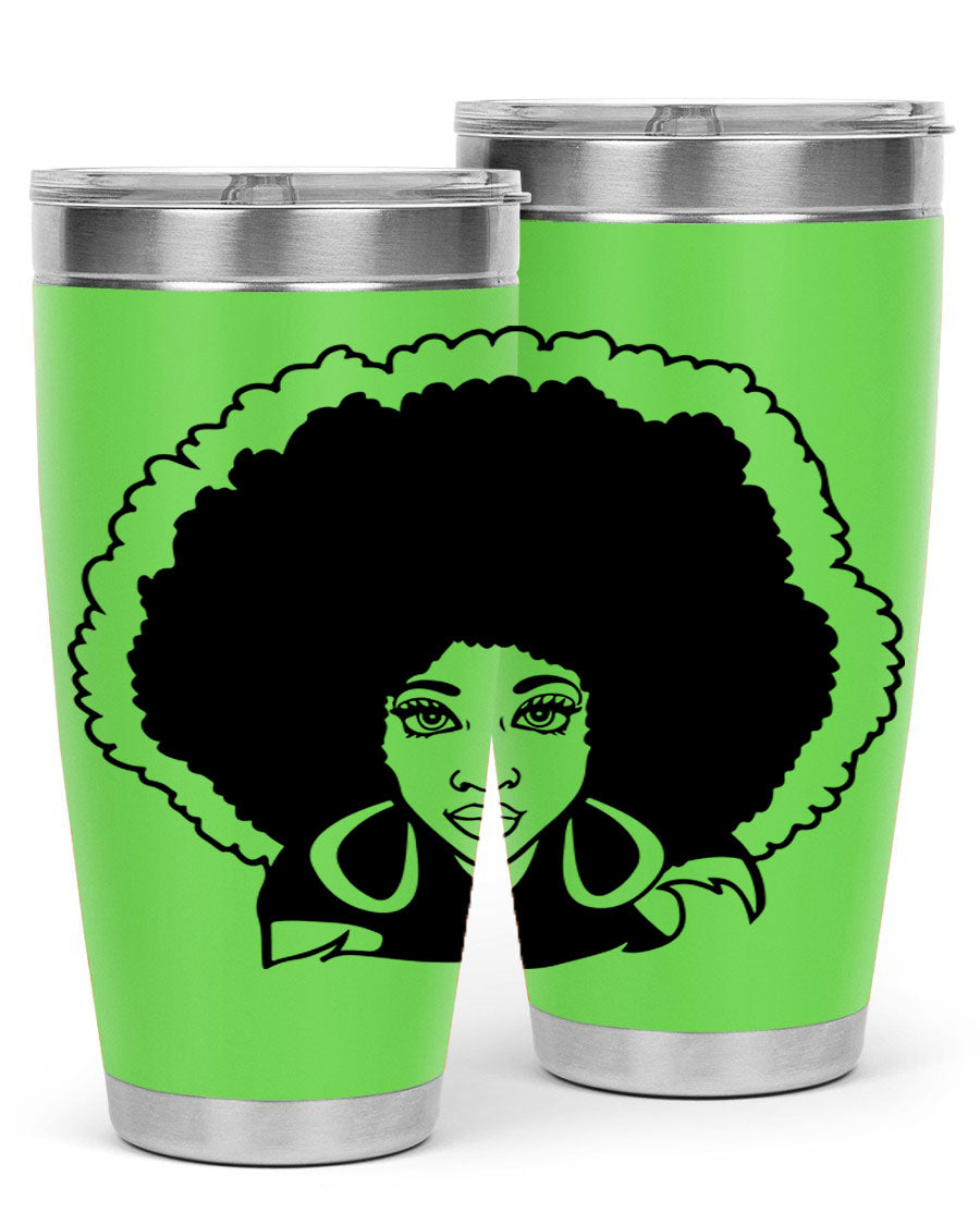 Black Women - Queen 60# Tumbler showcasing a stylish design with double wall vacuum insulation, perfect for hot and cold beverages.