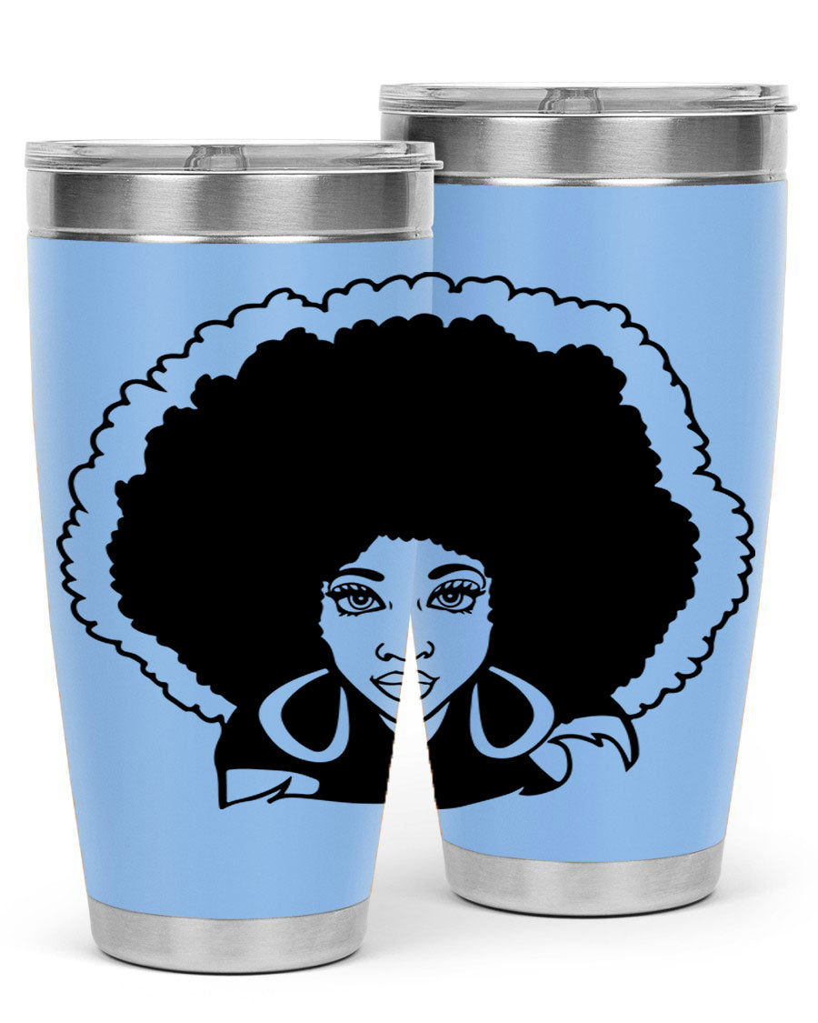 Black Women - Queen 60# Tumbler showcasing a stylish design with double wall vacuum insulation, perfect for hot and cold beverages.