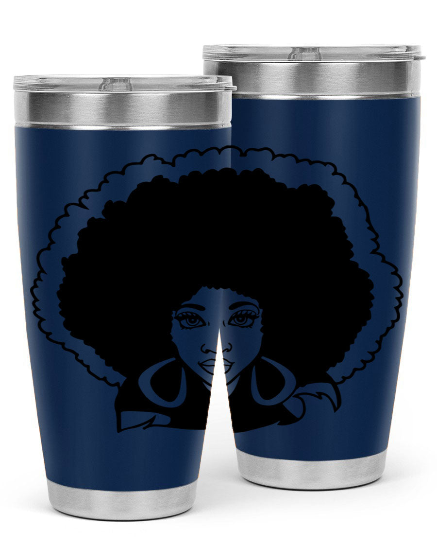 Black Women - Queen 60# Tumbler showcasing a stylish design with double wall vacuum insulation, perfect for hot and cold beverages.