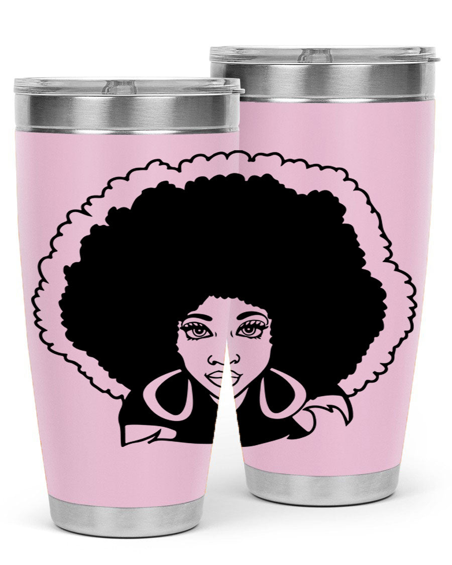 Black Women - Queen 60# Tumbler showcasing a stylish design with double wall vacuum insulation, perfect for hot and cold beverages.