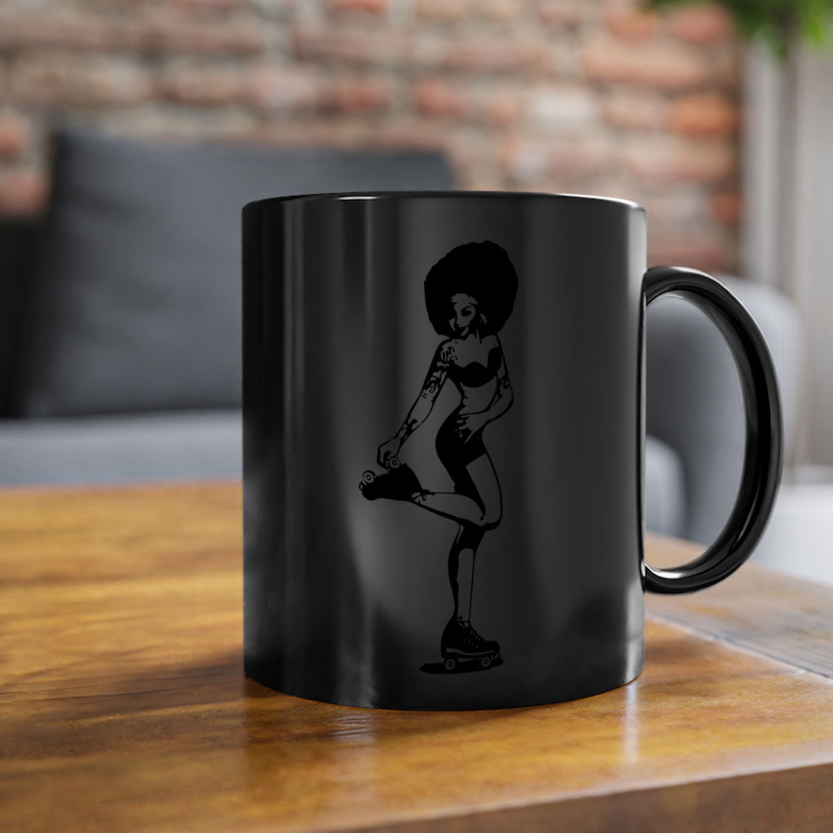 Black Women - Queen 62# Mug with colorful handle and glossy finish, available in multiple colors and sizes.