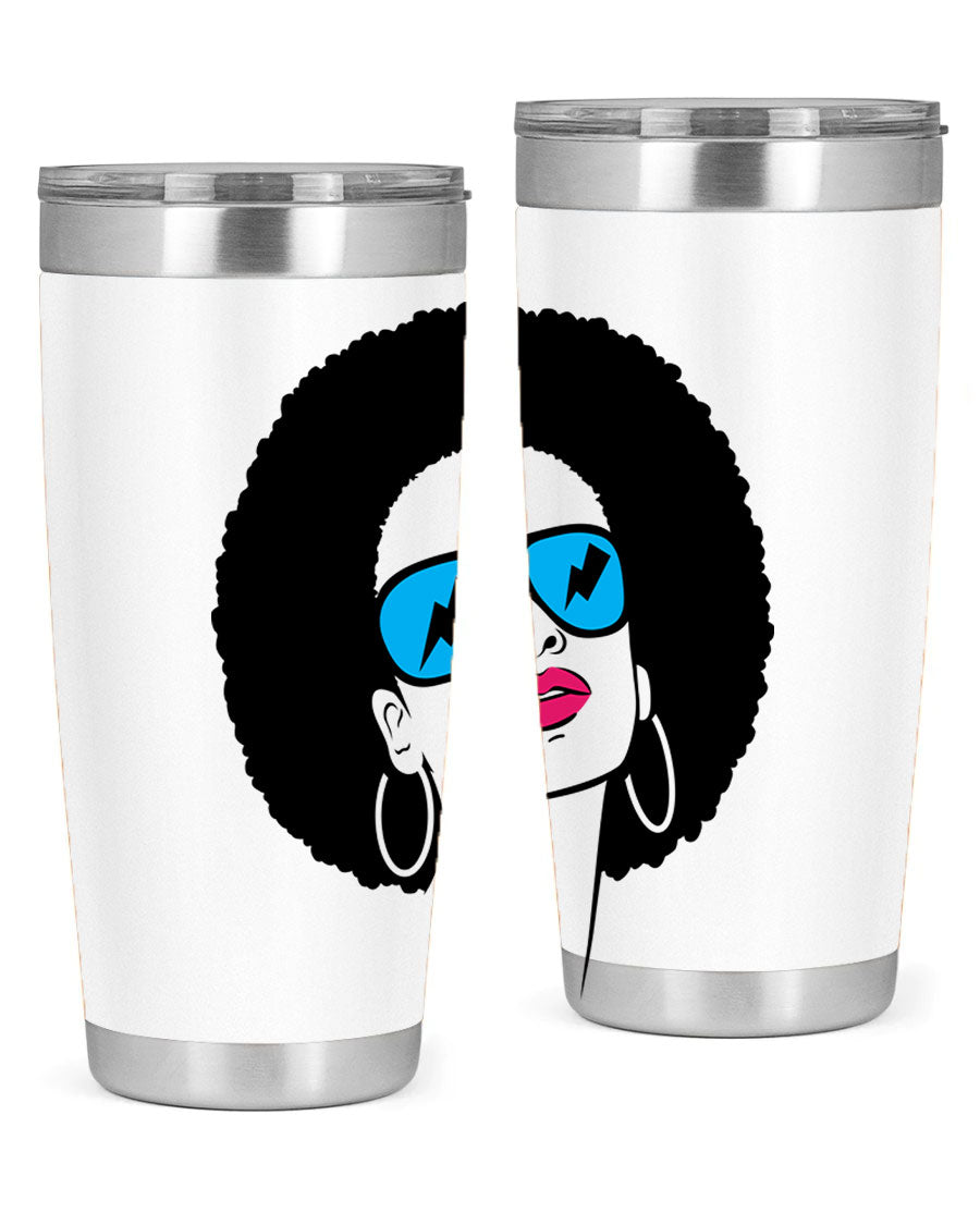 Black Women - Queen Tumbler showcasing a stylish design with double wall vacuum insulation, perfect for hot and cold beverages.