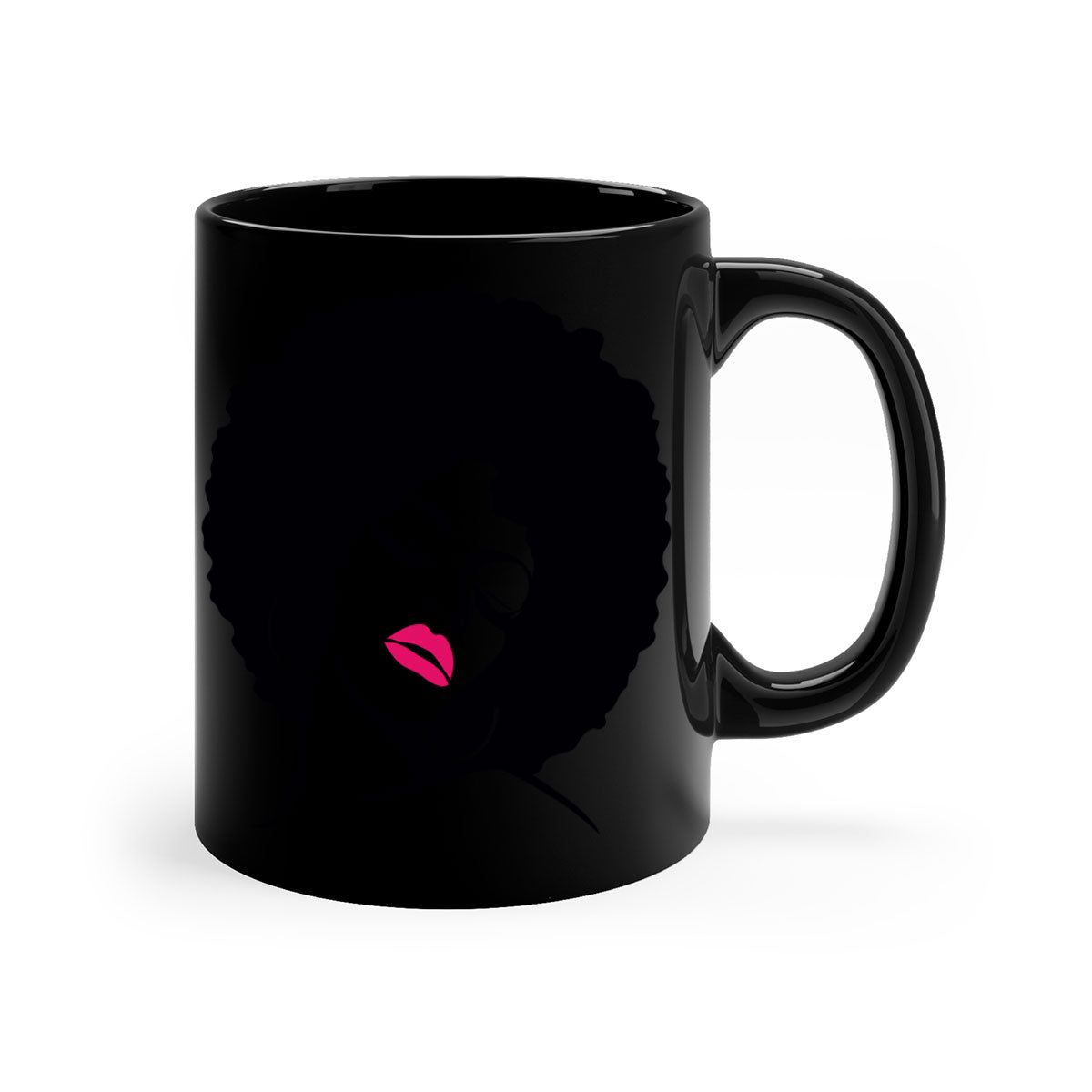 Black Women - Queen 68# Mug featuring a two-tone design with a colored handle and glossy finish, available in multiple colors.