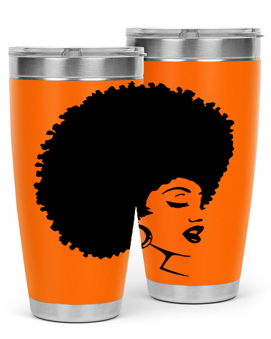 Black Women - Queen 77# Tumbler showcasing a stylish design with double wall vacuum insulation, perfect for hot and cold beverages.