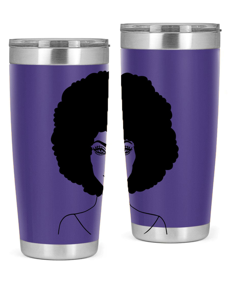 Black Women - Queen 79# Tumbler showcasing a stylish design with double wall vacuum stainless steel and copper lining.