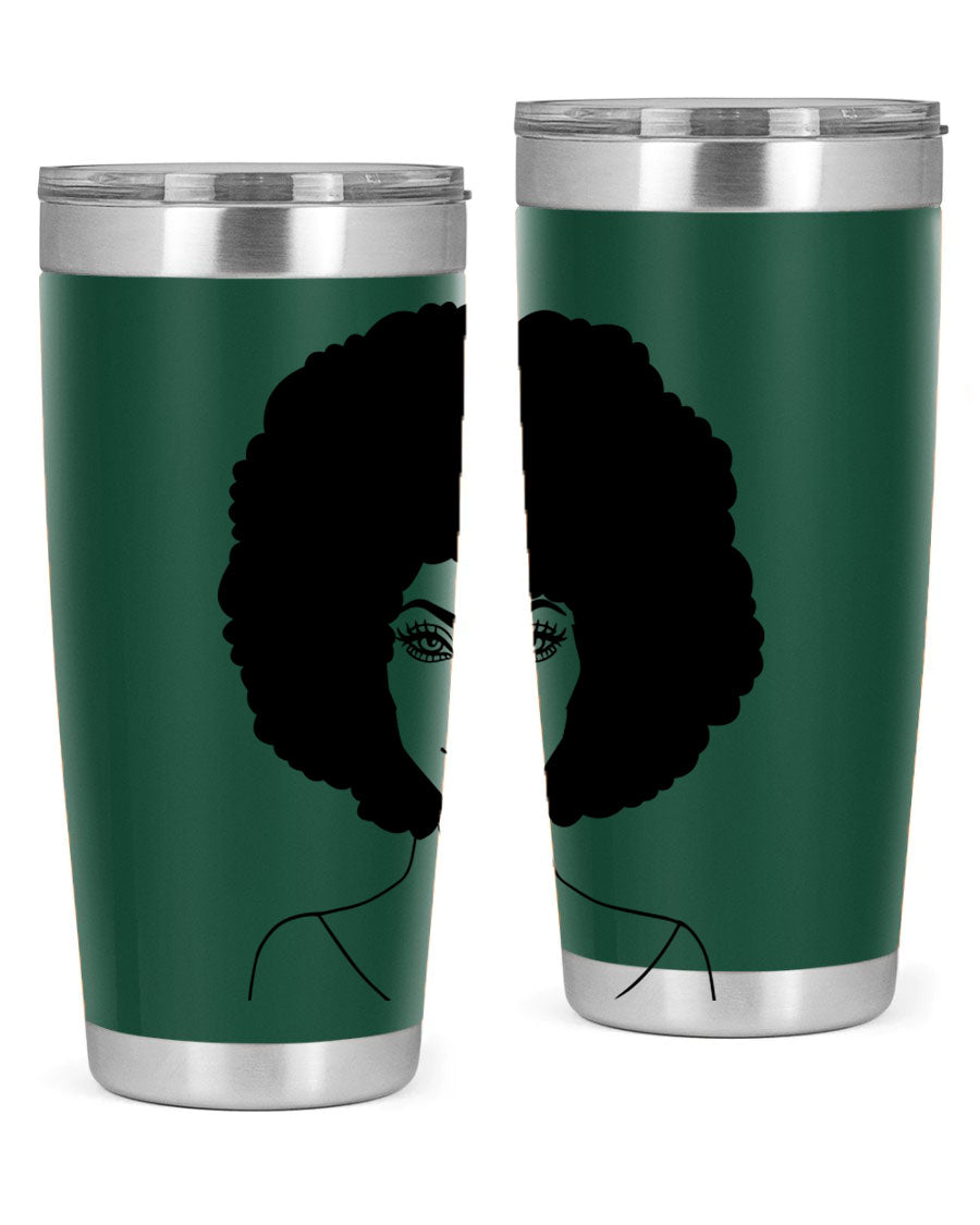 Black Women - Queen 79# Tumbler showcasing a stylish design with double wall vacuum stainless steel and copper lining.