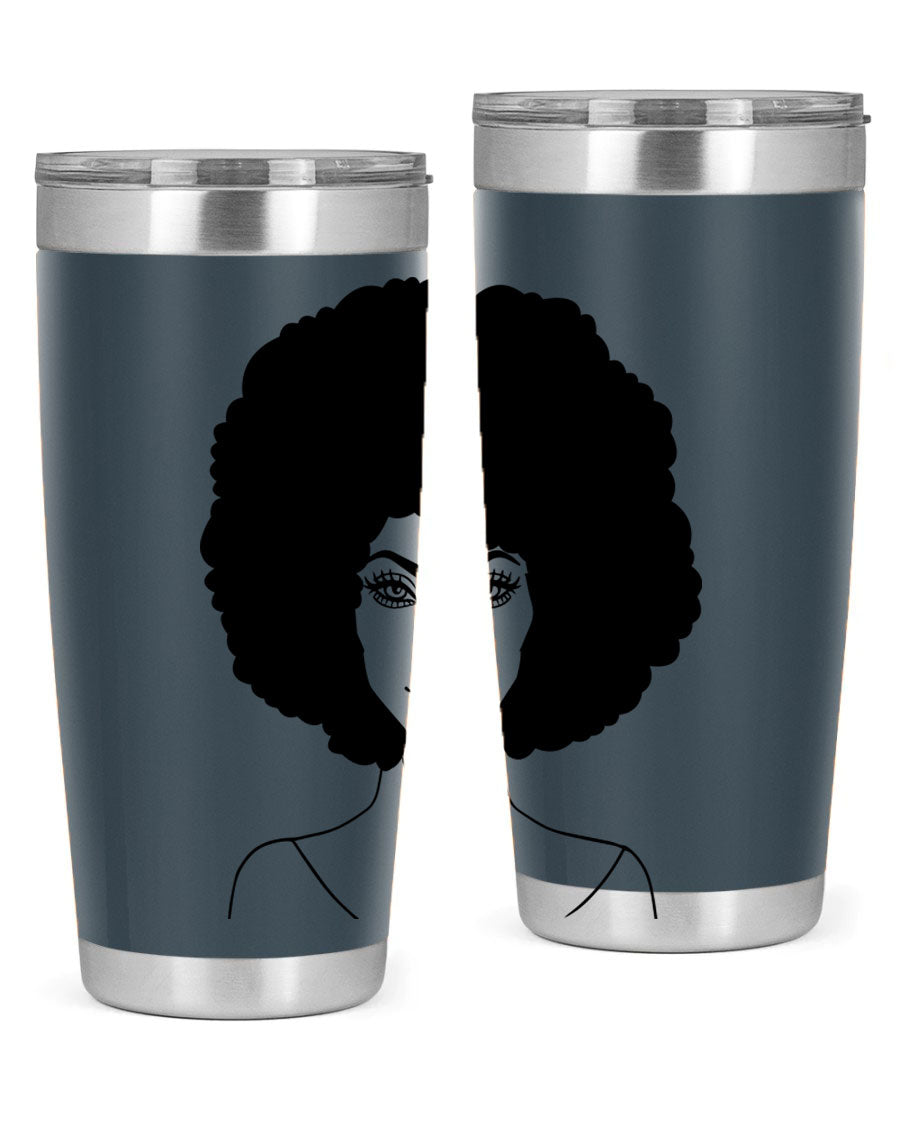 Black Women - Queen 79# Tumbler showcasing a stylish design with double wall vacuum stainless steel and copper lining.