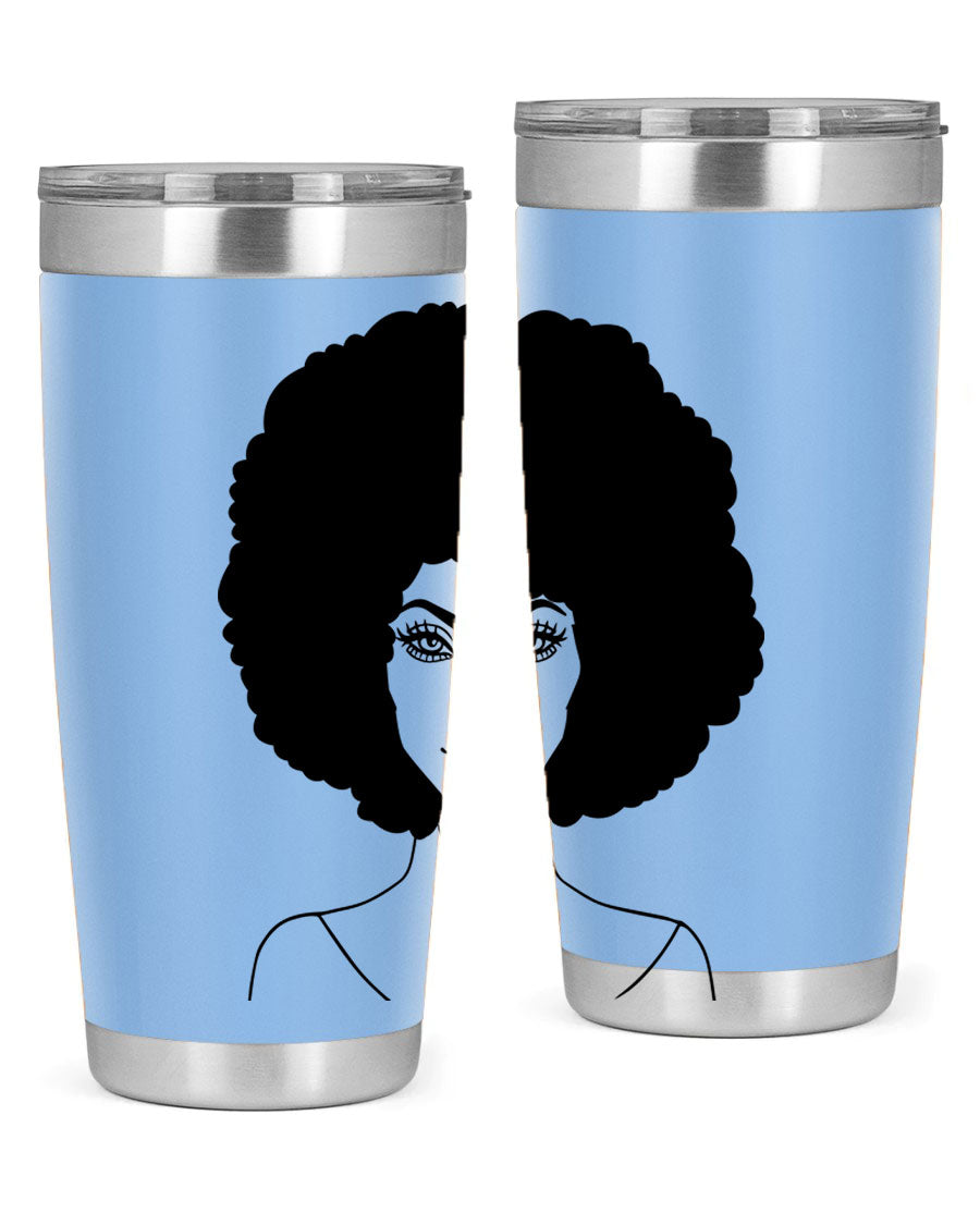 Black Women - Queen 79# Tumbler showcasing a stylish design with double wall vacuum stainless steel and copper lining.