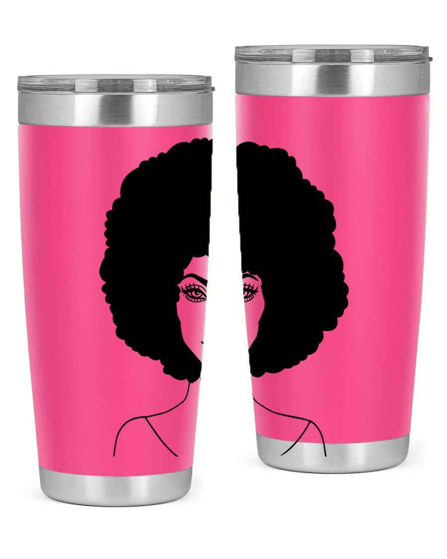 Black Women - Queen 79# Tumbler showcasing a stylish design with double wall vacuum stainless steel and copper lining.