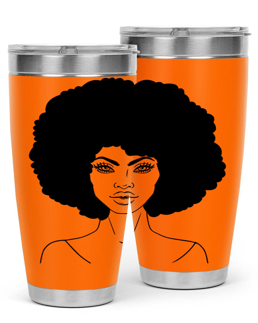 Black Women - Queen 79# Tumbler showcasing a stylish design with double wall vacuum stainless steel and copper lining.