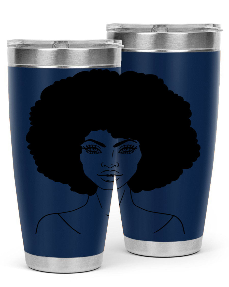 Black Women - Queen 79# Tumbler showcasing a stylish design with double wall vacuum stainless steel and copper lining.