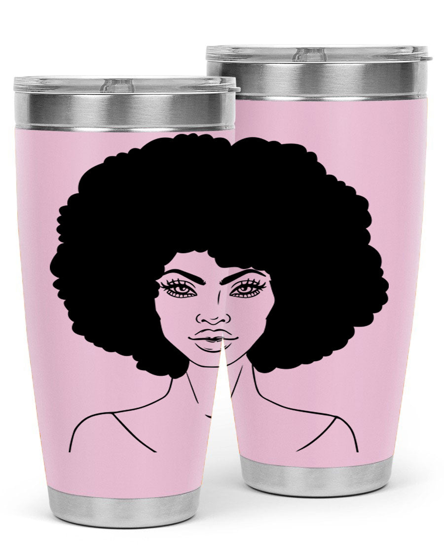 Black Women - Queen 79# Tumbler showcasing a stylish design with double wall vacuum stainless steel and copper lining.