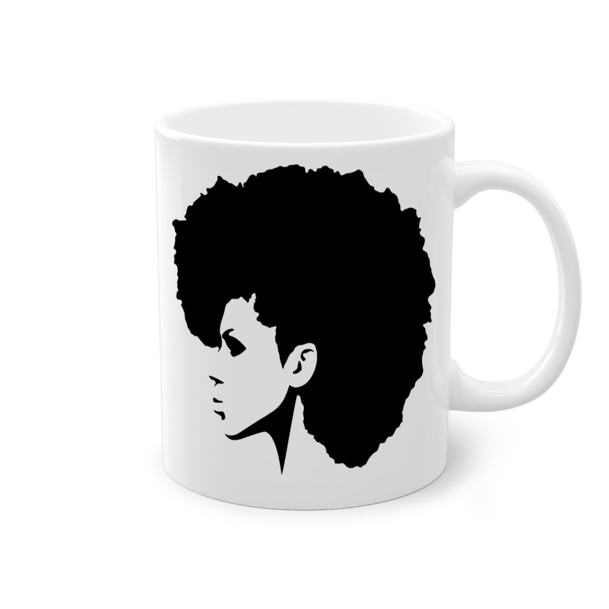 Black Women - Queen Mug featuring a glossy finish with a colored handle and interior, available in five vibrant colors.