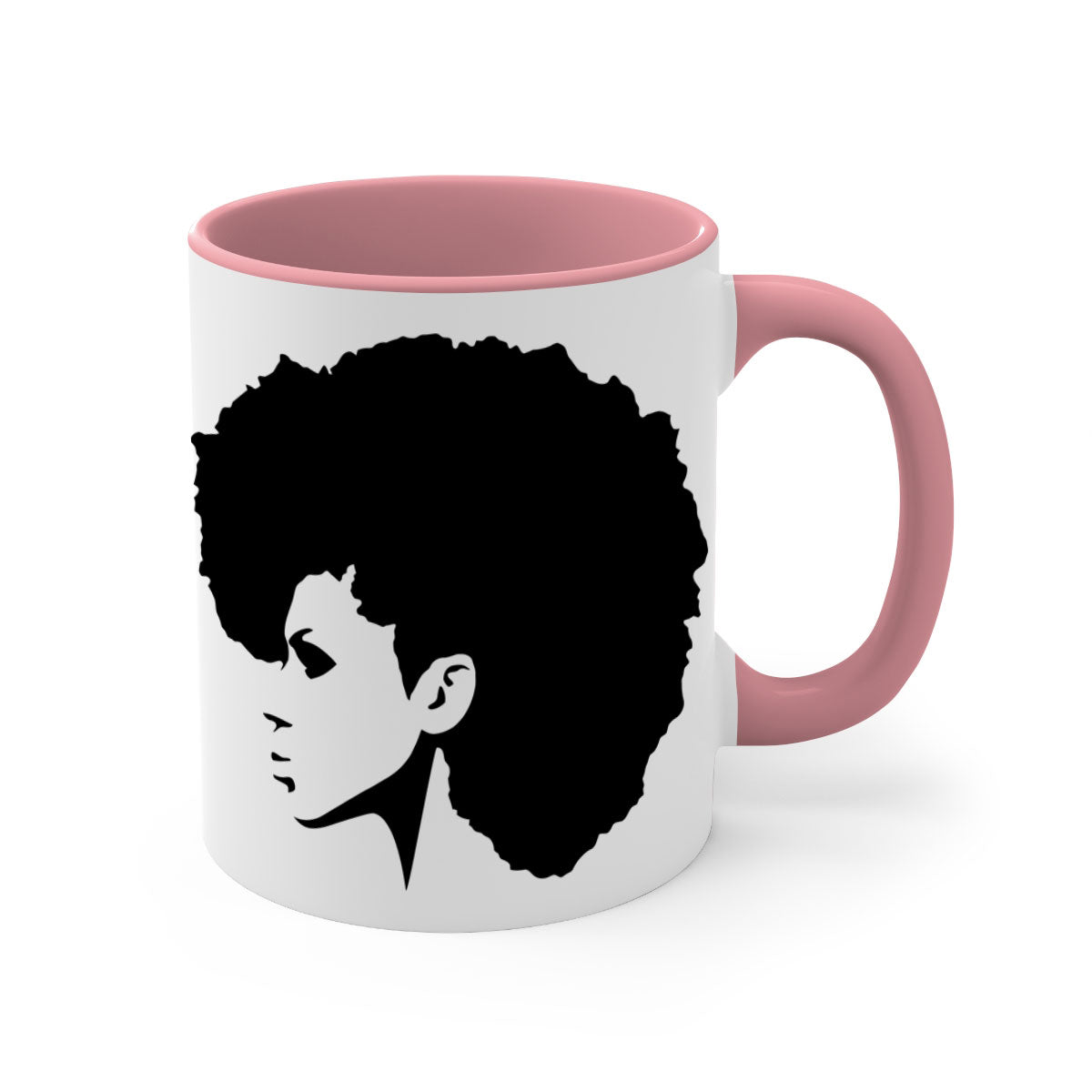 Black Women - Queen Mug featuring a glossy finish with a colored handle and interior, available in five vibrant colors.