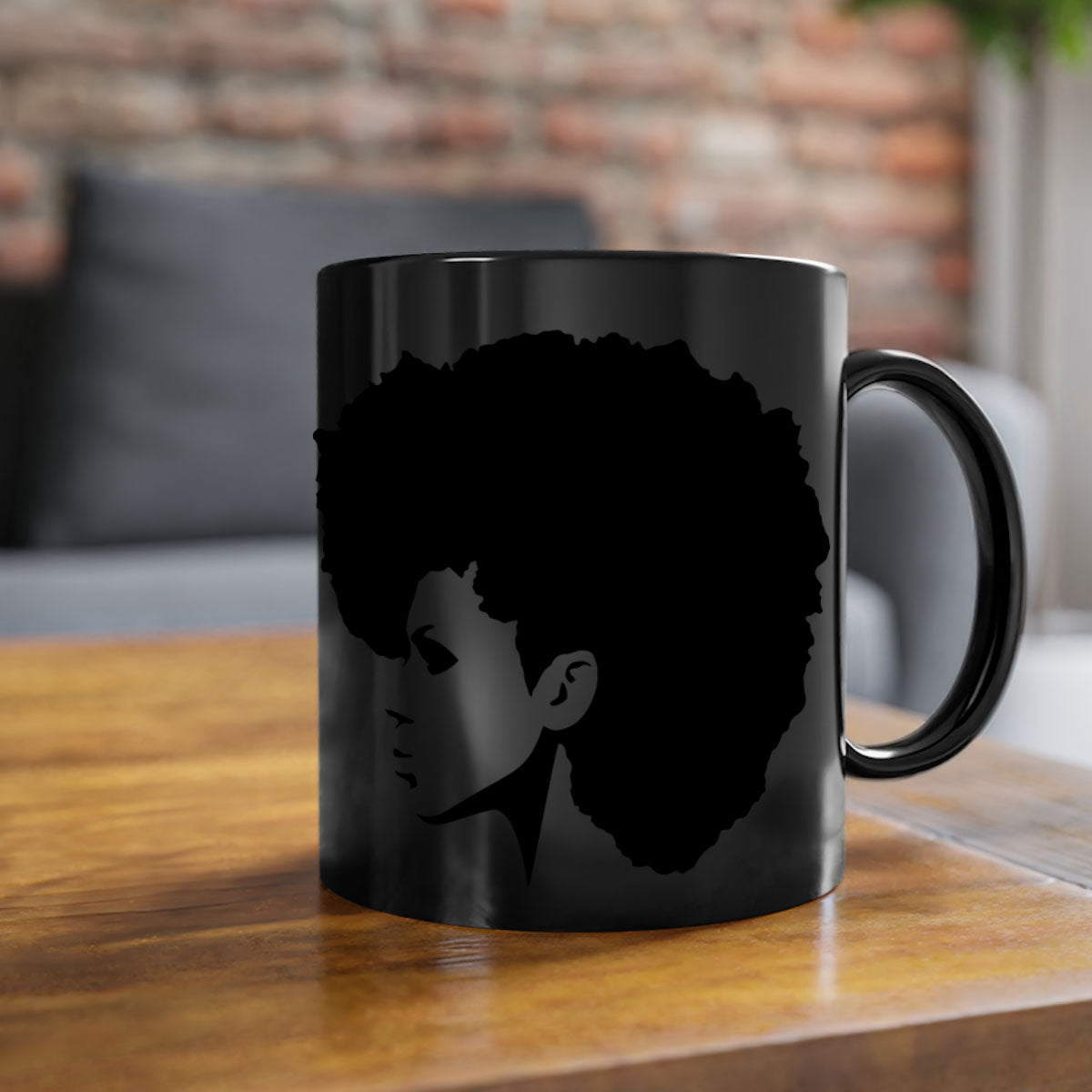 Black Women - Queen Mug featuring a glossy finish with a colored handle and interior, available in five vibrant colors.