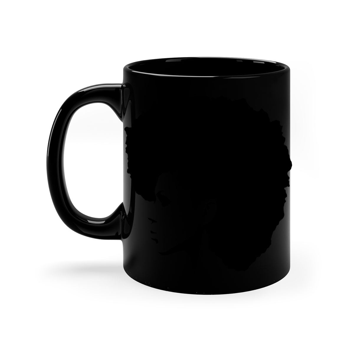 Black Women - Queen Mug featuring a glossy finish with a colored handle and interior, available in five vibrant colors.