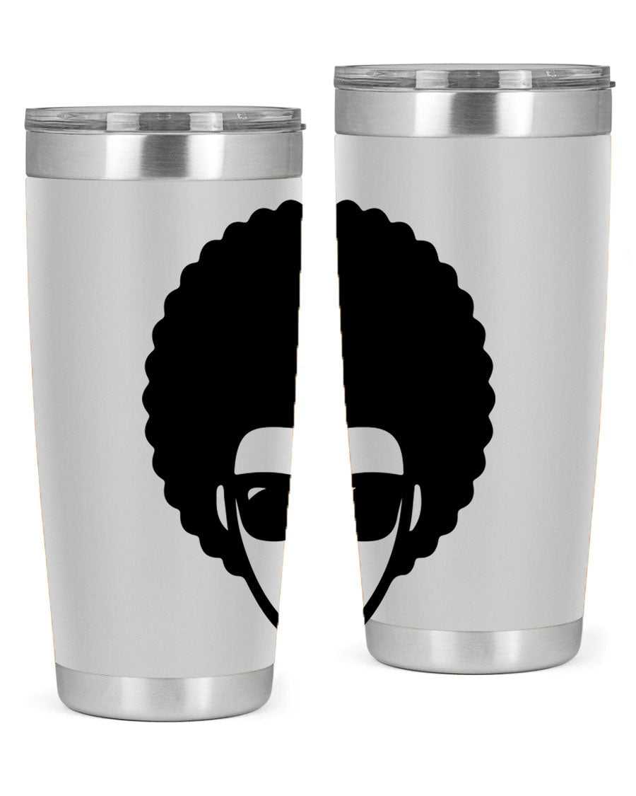 Black Women - Queen 83# tumbler in 20oz and 30oz sizes, showcasing double wall vacuum stainless steel design with vibrant print.