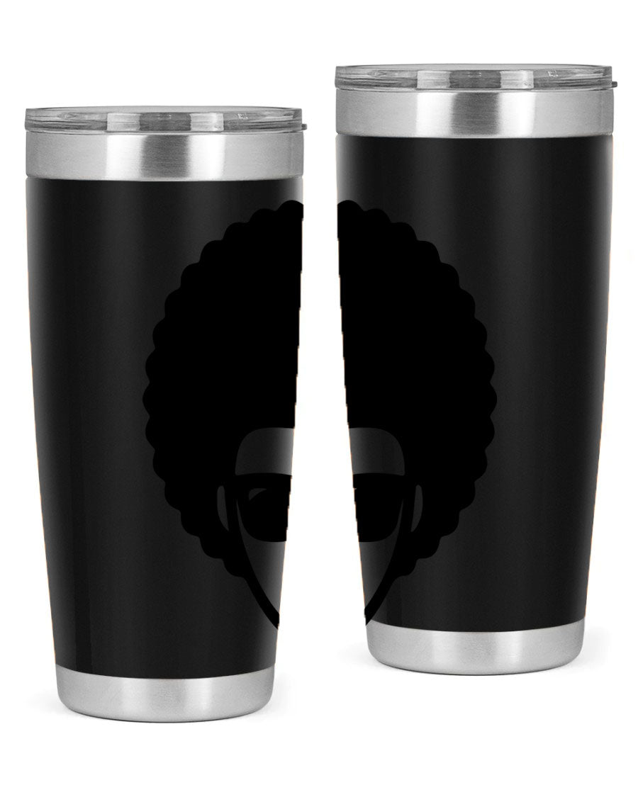 Black Women - Queen 83# tumbler in 20oz and 30oz sizes, showcasing double wall vacuum stainless steel design with vibrant print.