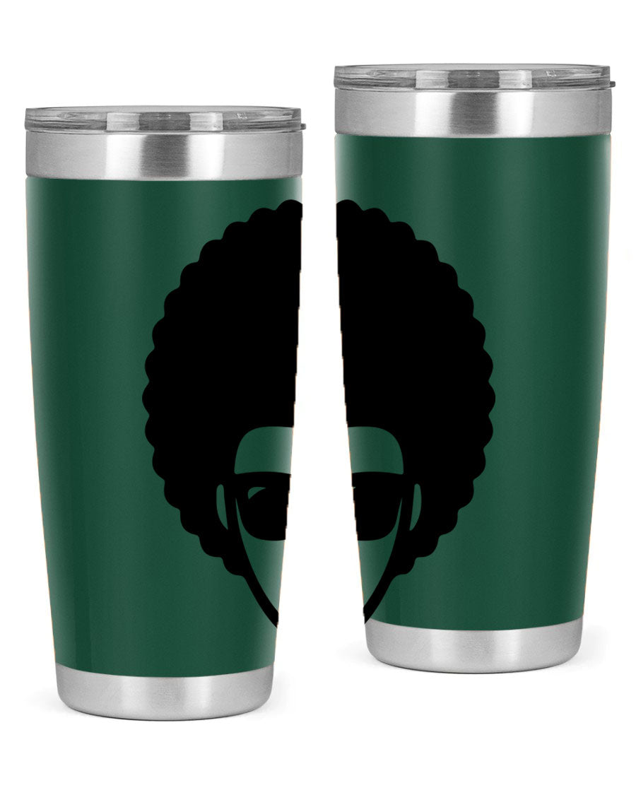 Black Women - Queen 83# tumbler in 20oz and 30oz sizes, showcasing double wall vacuum stainless steel design with vibrant print.