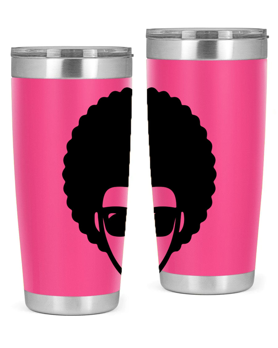 Black Women - Queen 83# tumbler in 20oz and 30oz sizes, showcasing double wall vacuum stainless steel design with vibrant print.