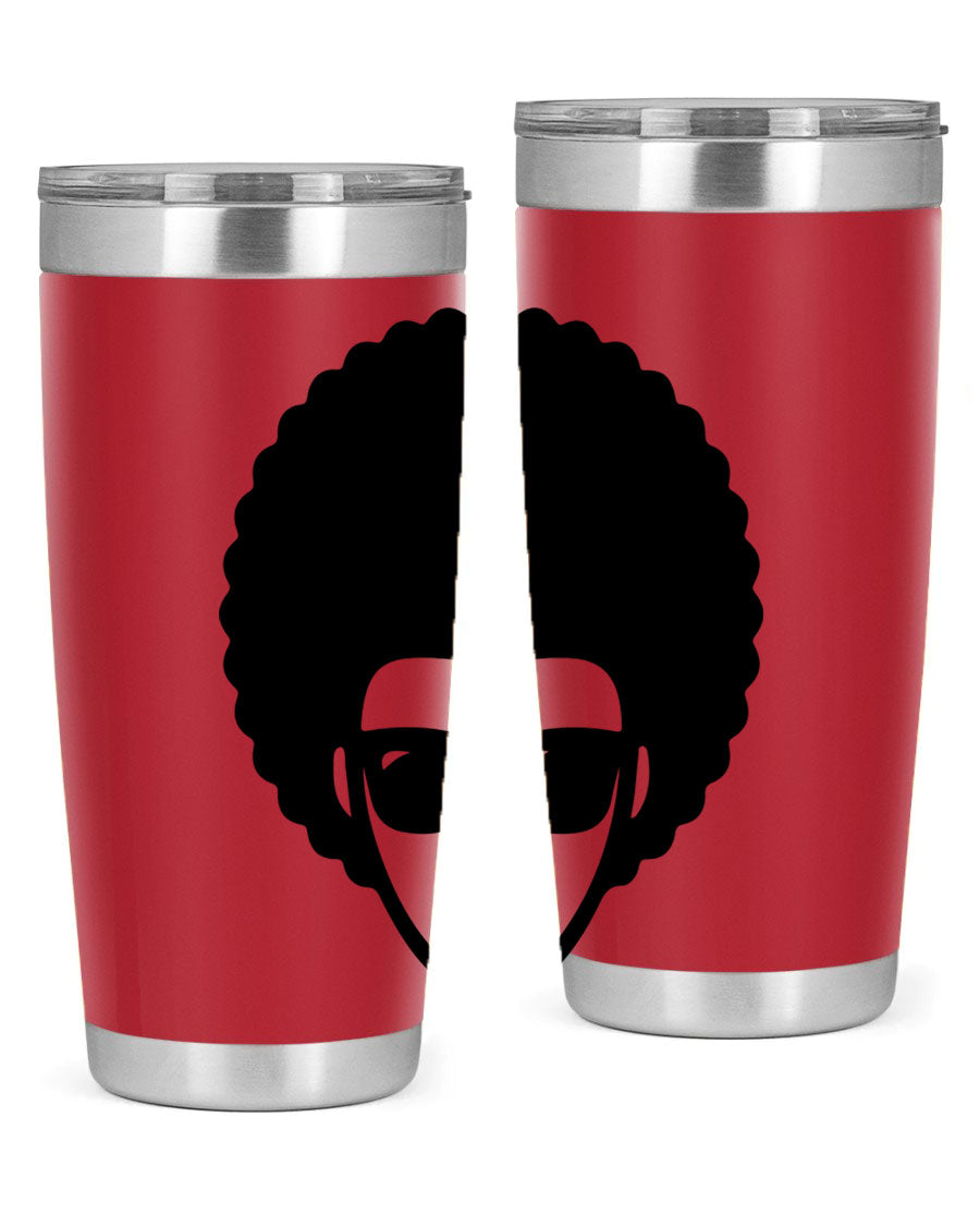 Black Women - Queen 83# tumbler in 20oz and 30oz sizes, showcasing double wall vacuum stainless steel design with vibrant print.