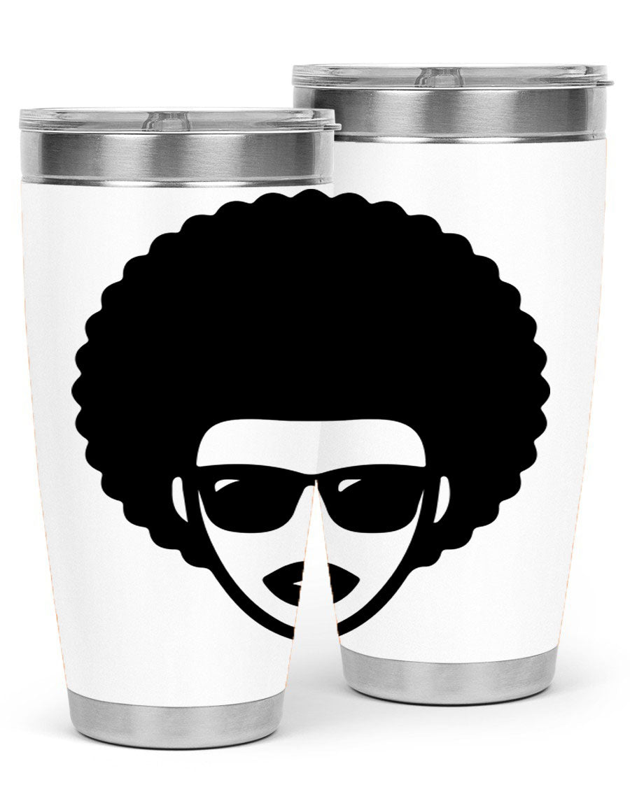 Black Women - Queen 83# tumbler in 20oz and 30oz sizes, showcasing double wall vacuum stainless steel design with vibrant print.