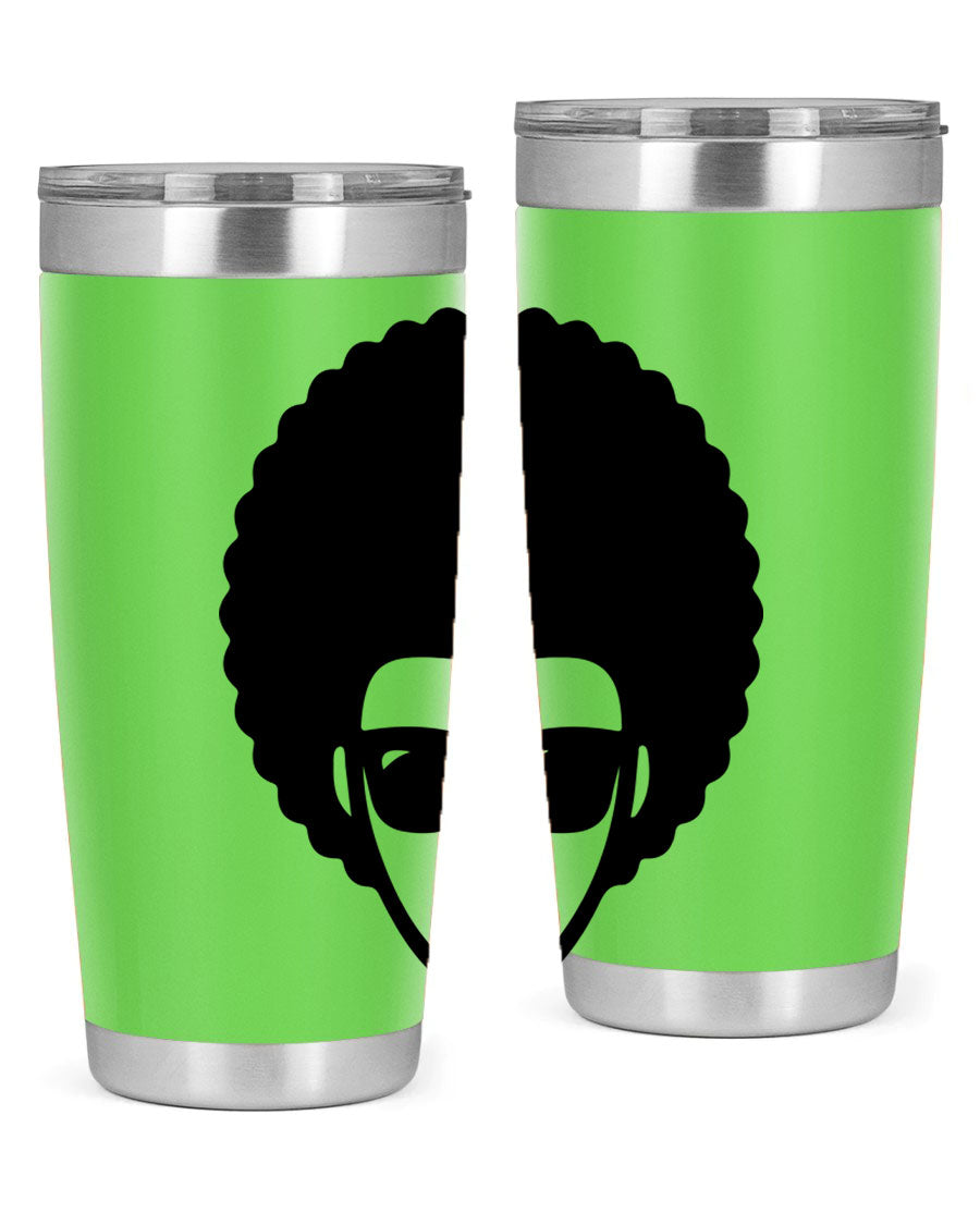 Black Women - Queen 83# tumbler in 20oz and 30oz sizes, showcasing double wall vacuum stainless steel design with vibrant print.