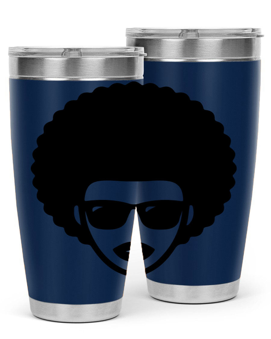 Black Women - Queen 83# tumbler in 20oz and 30oz sizes, showcasing double wall vacuum stainless steel design with vibrant print.